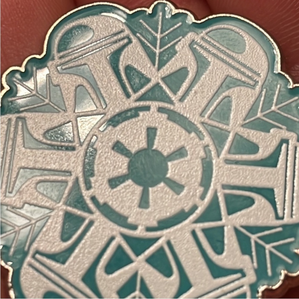 Disney Silver and Teal Snowflake Pin - Picture 2 of 3